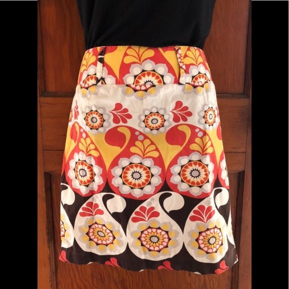 HeartSoul Boho Skirt White Red Yellow Black Size 5 (Junior) #304 - Picture 2 of 8